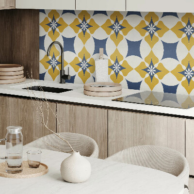 Carreaux pvc Motif floral symétrique dans des tons pastel