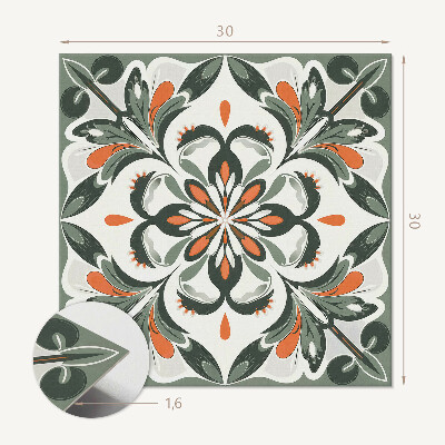 Carreaux vinyle Motif floral avec des accents feuillus