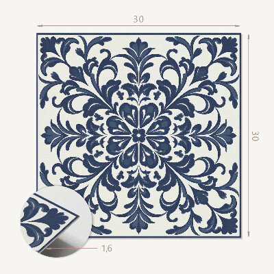 Carreaux vinyle Motif végétal avec feuilles et fleurs