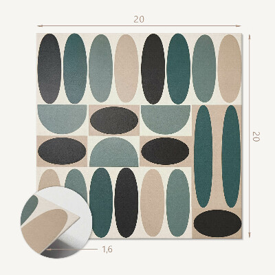 Carreaux pvc Motifs graphiques ovales dynamiques