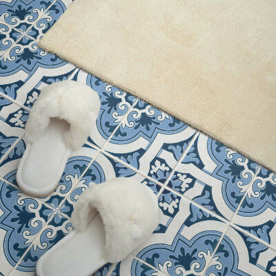 Carreaux de vinyle auto-adhésifs Motif de carreaux ornementaux dans une version élégante