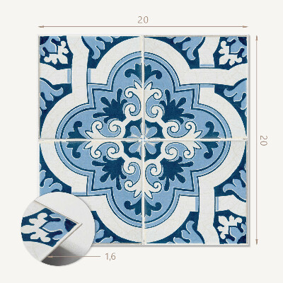 Carreaux de vinyle auto-adhésifs Motif de carreaux ornementaux dans une version élégante