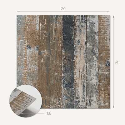 Carreaux vinyle Planches rustiques dans un style harmonieux