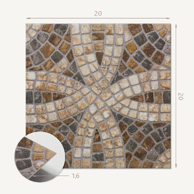 Carreaux pvc Tissage mosaïque à motifs