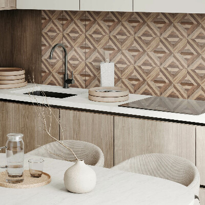 Carreaux de vinyle auto-adhésifs Un motif de planches naturelles dans des tons de marron