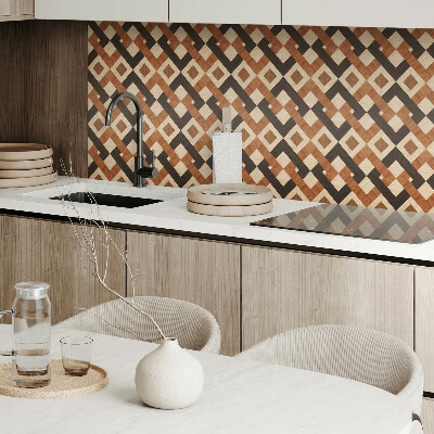 Carreaux vinyle Formes en bois en géométrie