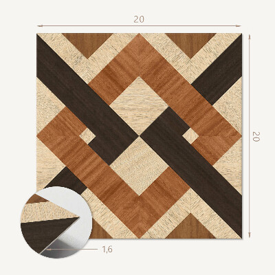 Carreaux vinyle Formes en bois en géométrie