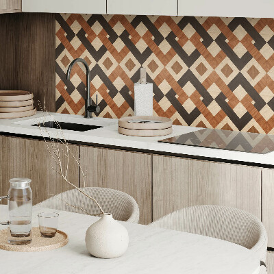 Carreaux vinyle Formes en bois en géométrie