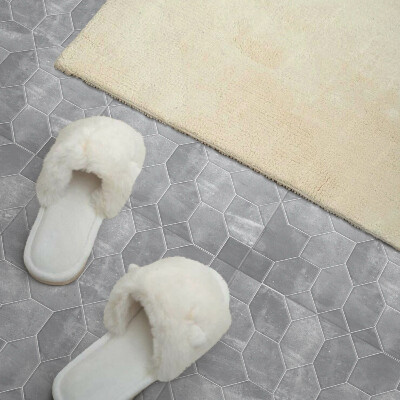 Carreaux de vinyle auto-adhésifs Motif hexagonal en mosaïque dans un style moderne