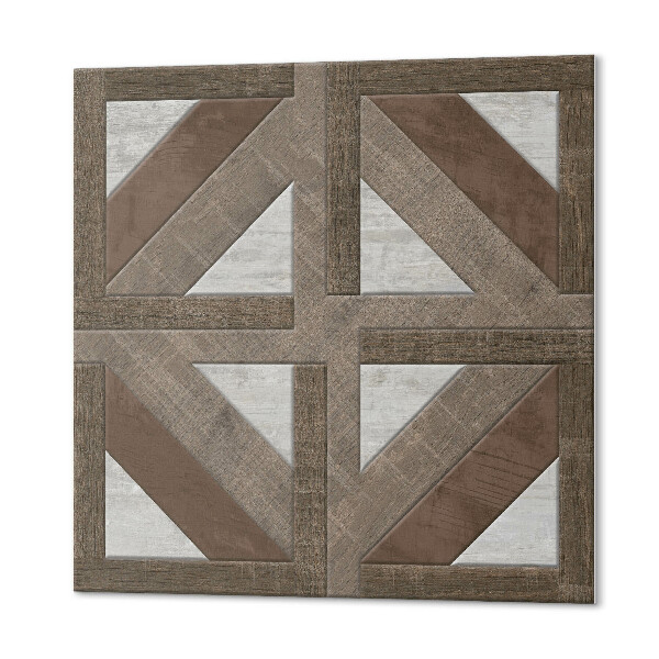 Carreaux vinyle Formes en bois dans un moule en béton