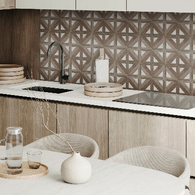 Carreaux vinyle Formes en bois dans un moule en béton