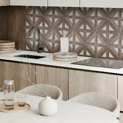 Carreaux vinyle Formes en bois dans un moule en béton