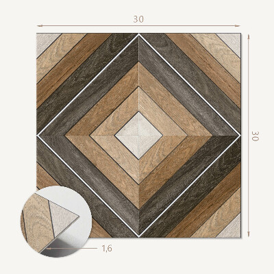 Carreaux de vinyle auto-adhésifs Losanges de forme géométrique