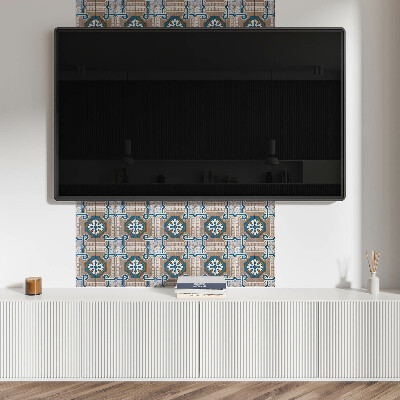 Carreaux de vinyle auto-adhésifs Mosaïque ornementale de style graphique