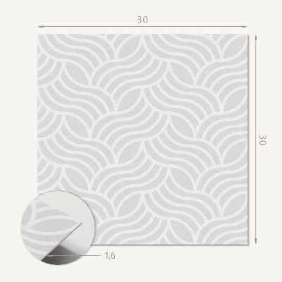 Carreaux de vinyle auto-adhésifs Formes de vagues dans une composition parfaite