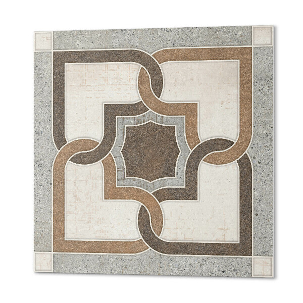 Carreaux pvc Géométries élégantes sur un fond carrelé