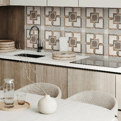 Carreaux pvc Géométries élégantes sur un fond carrelé