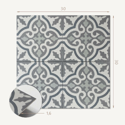 Carreaux de vinyle auto-adhésifs Mosaïque ornementale de style artistique