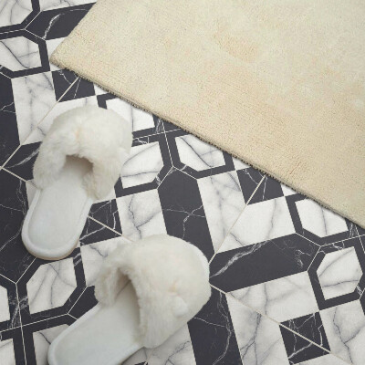 Carreaux pvc Figures en marbre de style géométrique