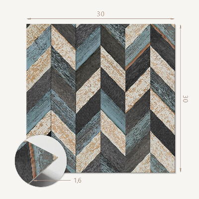 Carreaux pvc Zigzags en bois dans un style moderne