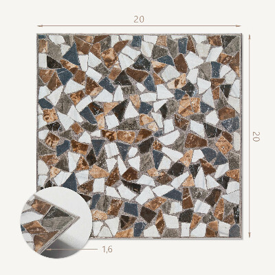 Carreaux vinyle Formes dans une composition en mosaïque