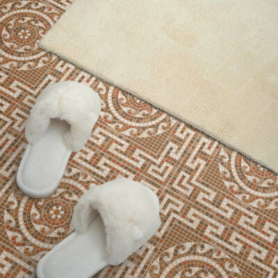 Carreaux de vinyle auto-adhésifs Motif de mosaïque circulaire