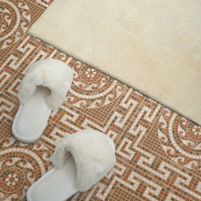 Carreaux de vinyle auto-adhésifs Motif de mosaïque circulaire