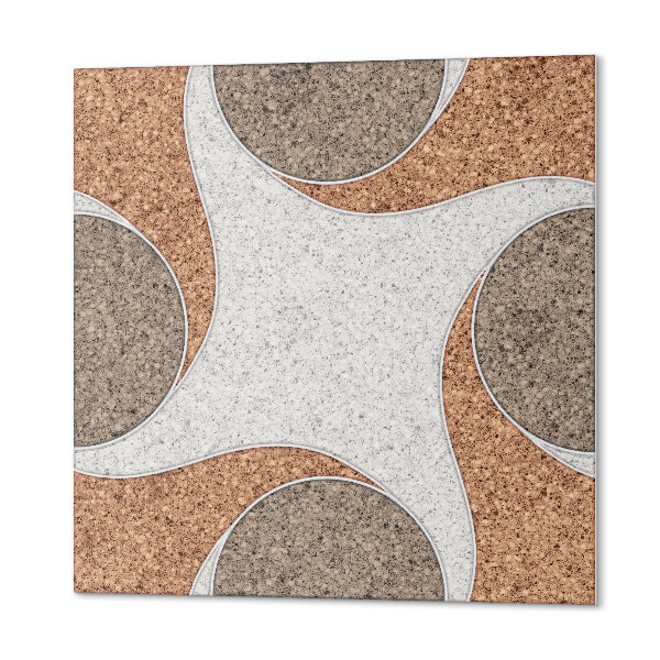 Carreaux de vinyle auto-adhésifs Un motif de cercle ondulé