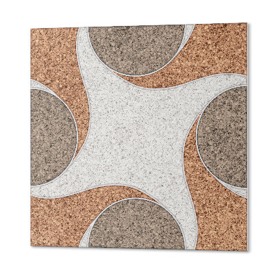 Carreaux de vinyle auto-adhésifs Un motif de cercle ondulé