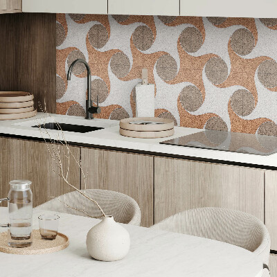 Carreaux de vinyle auto-adhésifs Un motif de cercle ondulé