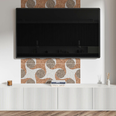 Carreaux de vinyle auto-adhésifs Un motif de cercle ondulé