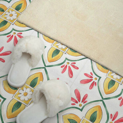 Carreaux pvc Motif floral avec un cadre