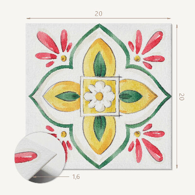 Carreaux pvc Motif floral avec un cadre