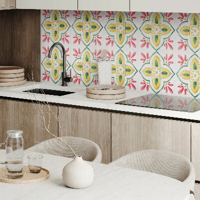 Carreaux pvc Motif floral avec un cadre