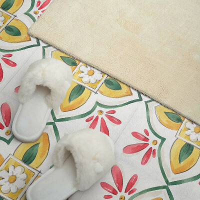 Carreaux pvc Motif floral avec un cadre