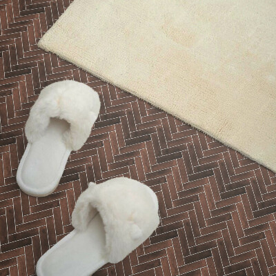 Carreaux pvc Motif à chevrons en bois