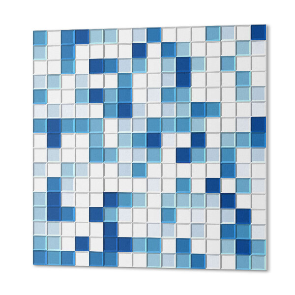 Carreaux vinyle Motif mosaïque dans des tons bleus intenses