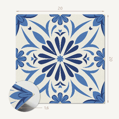 Carreaux de vinyle auto-adhésifs Conception florale