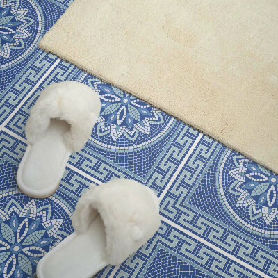 Carreaux pvc Motif mosaïque avec un motif floral