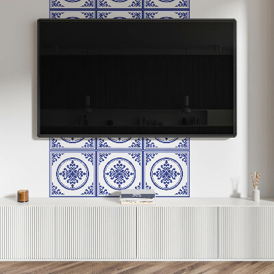 Carreaux pvc Motif floral avec des cercles