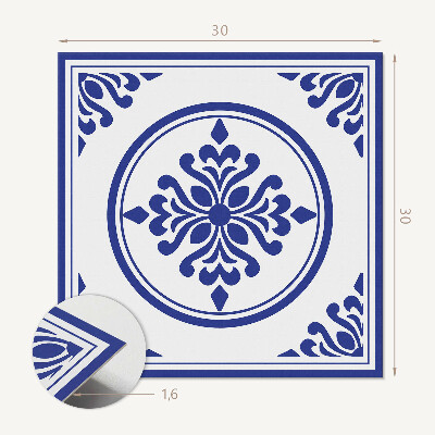 Carreaux pvc Motif floral avec des cercles