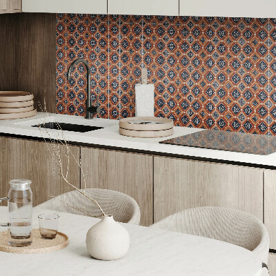 Carreaux de vinyle auto-adhésifs Géométrie marron et blanche