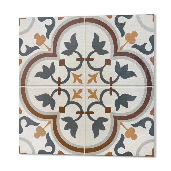 Carreaux vinyle Motif à carreaux avec des fleurs