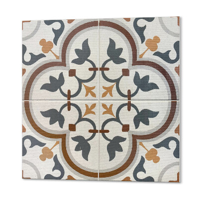 Carreaux vinyle Motif à carreaux avec des fleurs