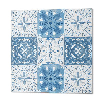 Carreaux de vinyle auto-adhésifs Motif floral dans des carreaux élégants