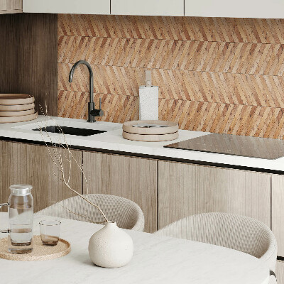 Carreaux pvc Un motif de planches disposées en diagonale de manière artistique