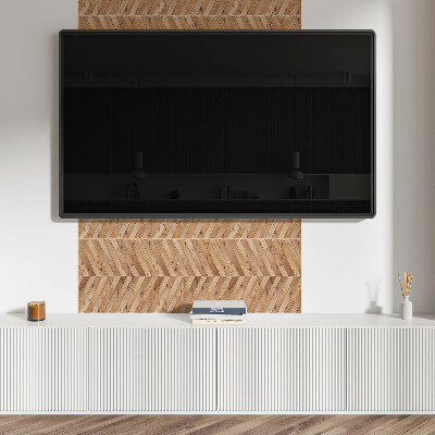 Carreaux pvc Un motif de planches disposées en diagonale de manière artistique