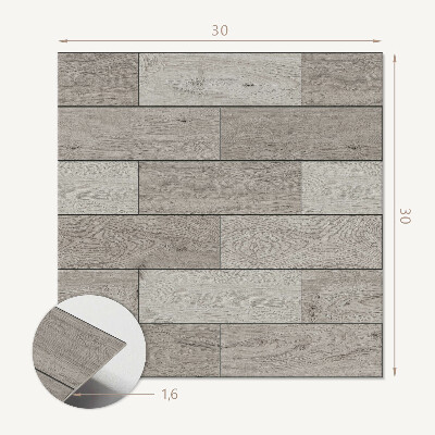 Carreaux pvc Motif de planches aux couleurs bois