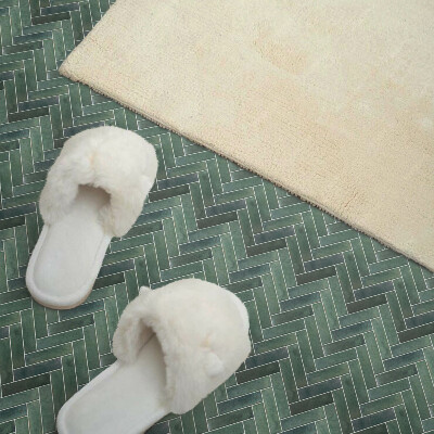 Carreaux de vinyle auto-adhésifs Structure tridimensionnelle en chevrons