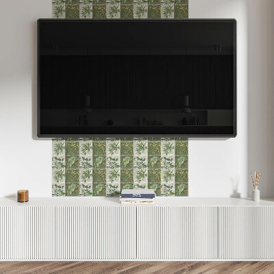 Carreaux pvc Motif de feuille dans un style de tuile